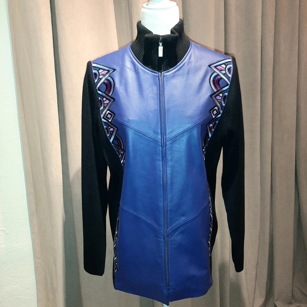 Bob Mackie Wearable Art leather jacket
